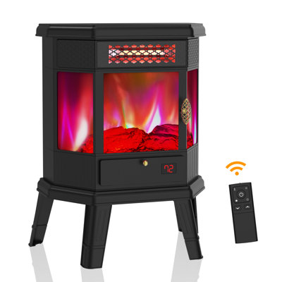 Fireplace Heater For Indoor Use 3d Realistic Flame Space Heater 12h Timer Tuv Safety Christmas Gift