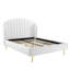 Grand lit plateforme à oreilles en velours Lana-1855027126