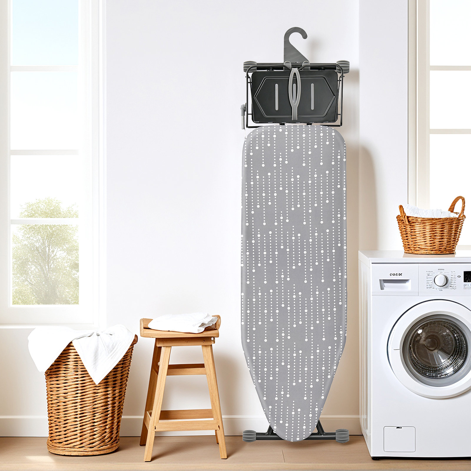 KINGRACK Adjustable Height Heavy Duty Ironing Board, Metal Panel Iron ...