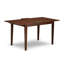 L'ensemble 5 pièces de table et chaises de cuisine comprend une table de salle à manger rectangulaire à feuilles de papillon et 4 chaises Parson en tissu de lin beige clair, acajou-1275494430