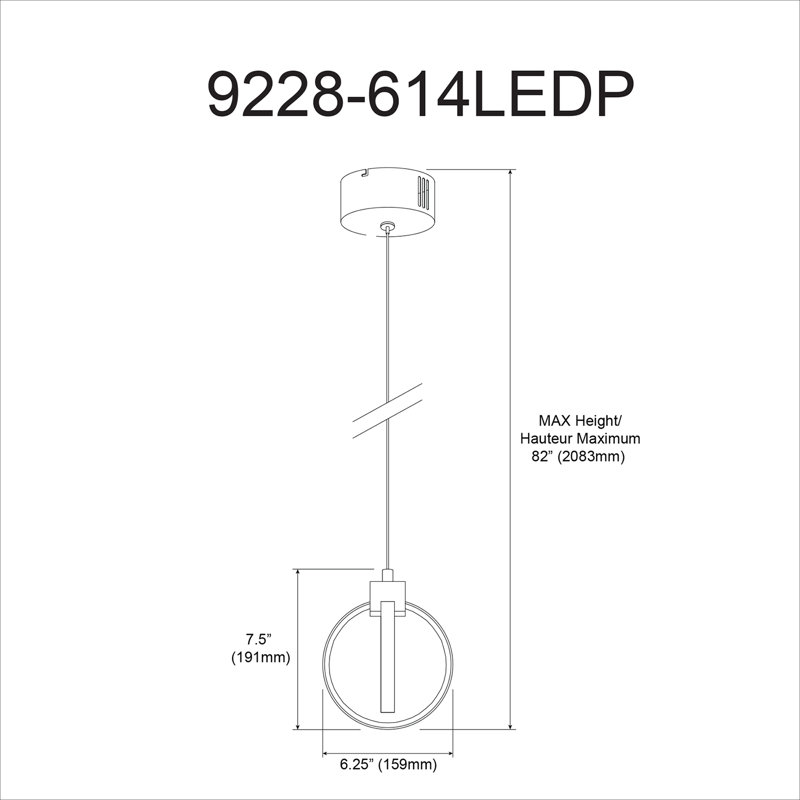 Luminaire suspendu géométrique à del 2 lumières unique Sasser