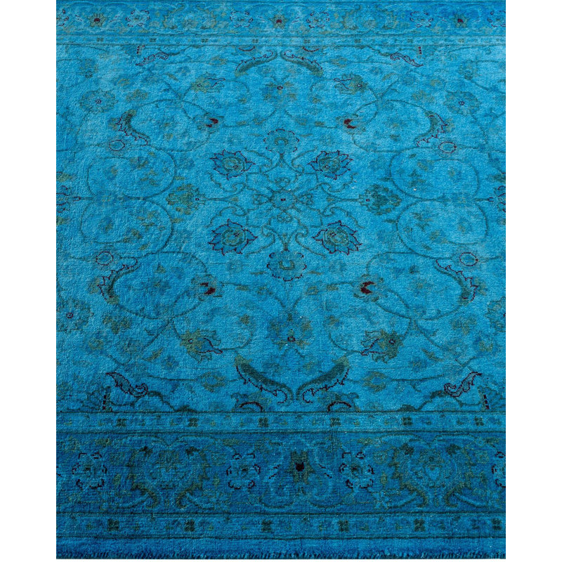 Tapis bleu noué à la main Weirsky - One-of-a-Kind Weirsky