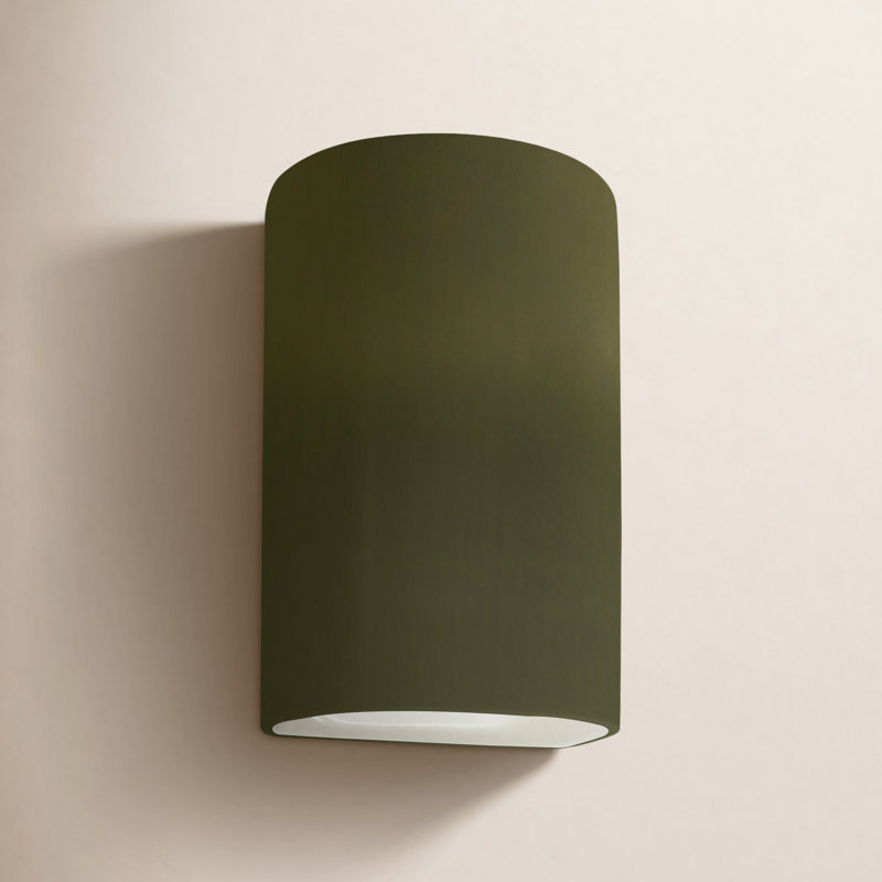 Nomad Ceramic Wall Light, Matte Green