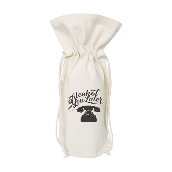 The Cotton & Canvas Co. Alcohol You Later Wine Bag Carrier | Wayfair Alcohol You Later Wine Bag Carrier