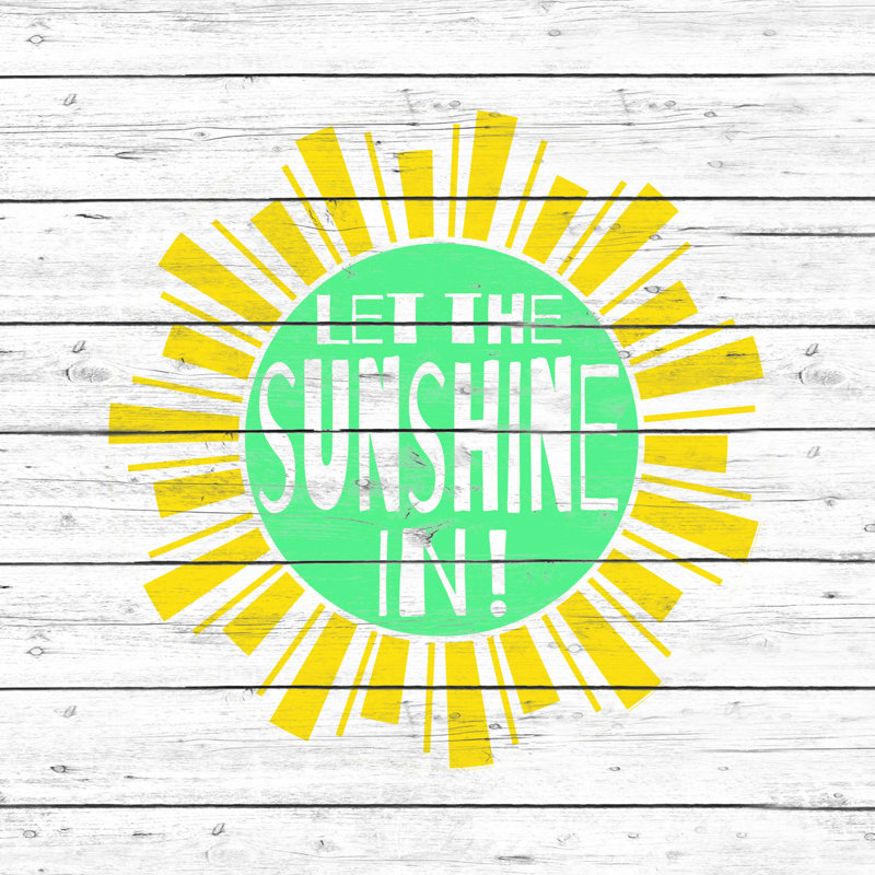 " Let The Sunshine " Painting Print, 12" H x 12" W