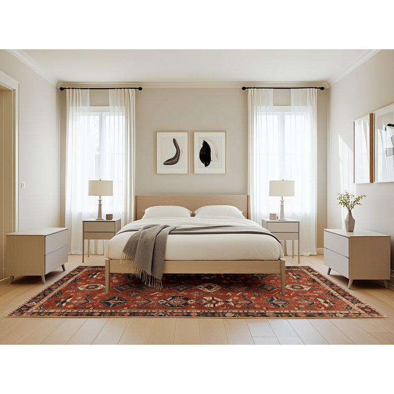 Tapis brun lavable à la machine, Rectangle de 5 pi x 8 pi