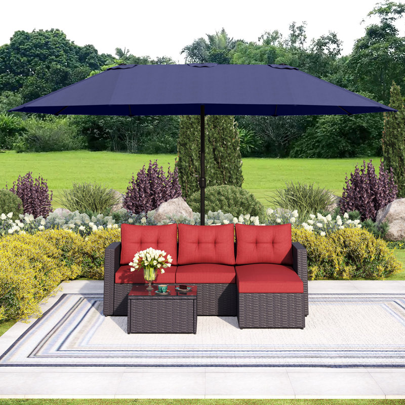 Ensemble de conversation modulaire avec coussins 4 pièces Alyah
