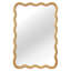 Miroir de salle de bain suspendu rectangulaire ondulé 20 po x 30 po, pour chambre à coucher, salle de bain, salon, miroir de meuble-lavabo mural en verre pour hall d'entrée, blanc-129619215