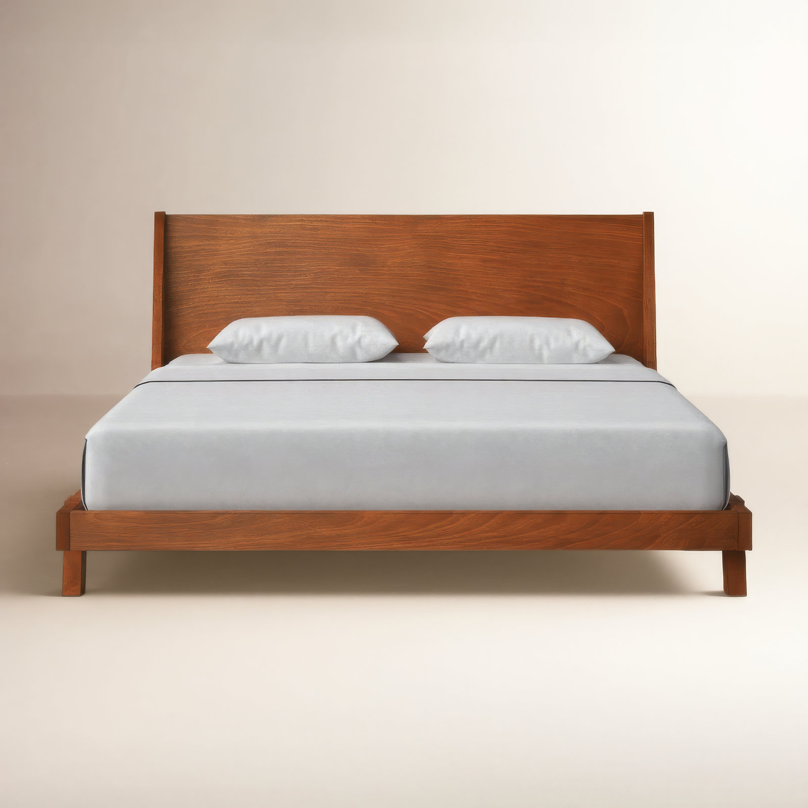 Juno Solid Wood Wingback Bed, King