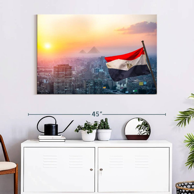 Borges Urban Egypt Flag, 26" H x 39" W