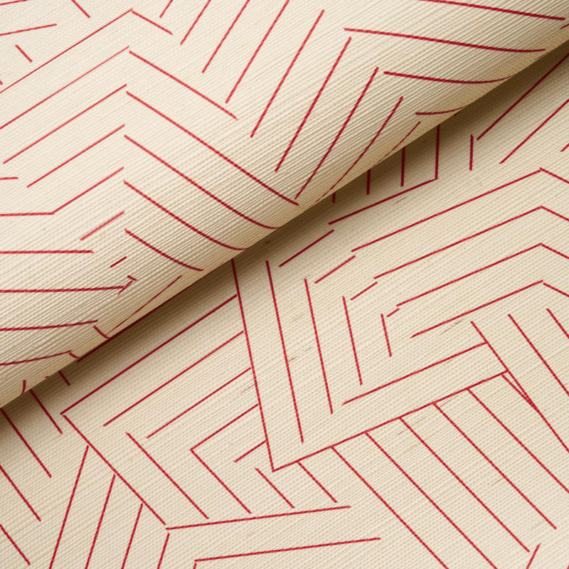Papier peint Schumacher X Miles Redd, Rouge