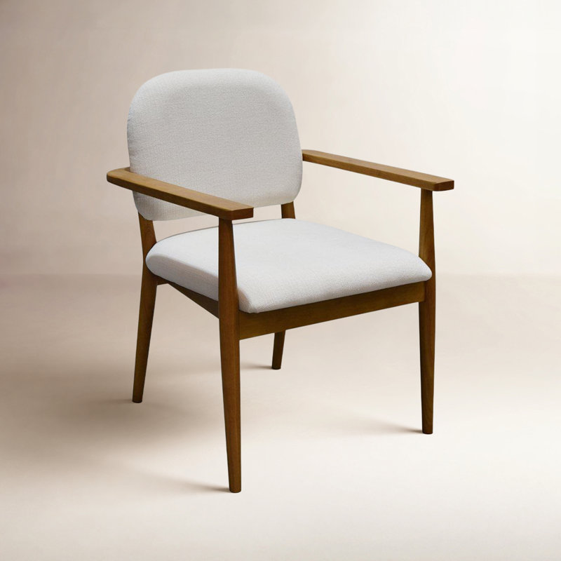 Chaise de salle à manger Norrie, Crème, crème