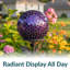 Globe terrestre en verre 10 pouces pour jardin ou cour - Mauve iridescent - ensemble de 2-1971841295-2049416727
