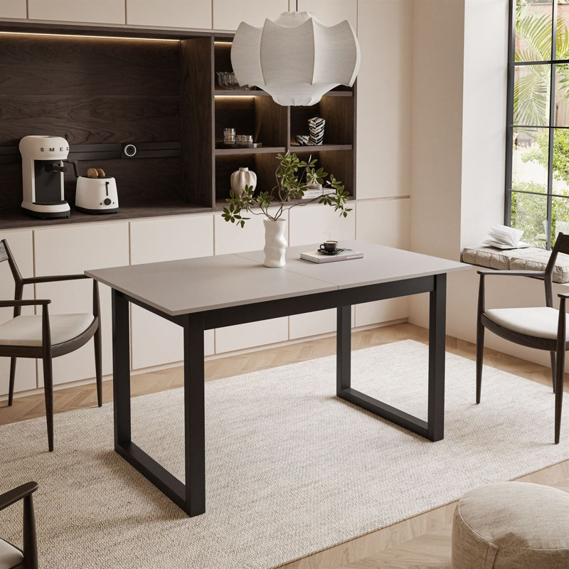 Extendable table ARTON II  140 cm, "U" legs, Cashmire, Black