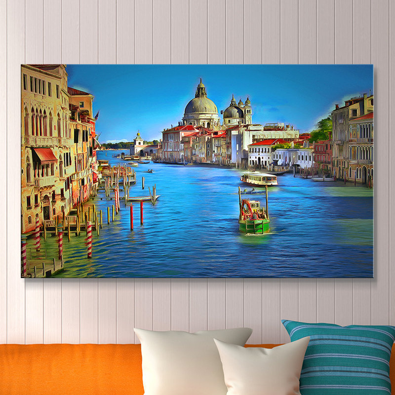 « venice grand canal », reproduction sur toile tendue, H 18 po x l 30 po x P 1 po