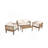 4-Piece Patio Furniture Set, Outdoor Furniture with coffee table, Patio Conversation Set Deep Seating with Thick Cushion for Backyard Porch Balcony,Light Grey