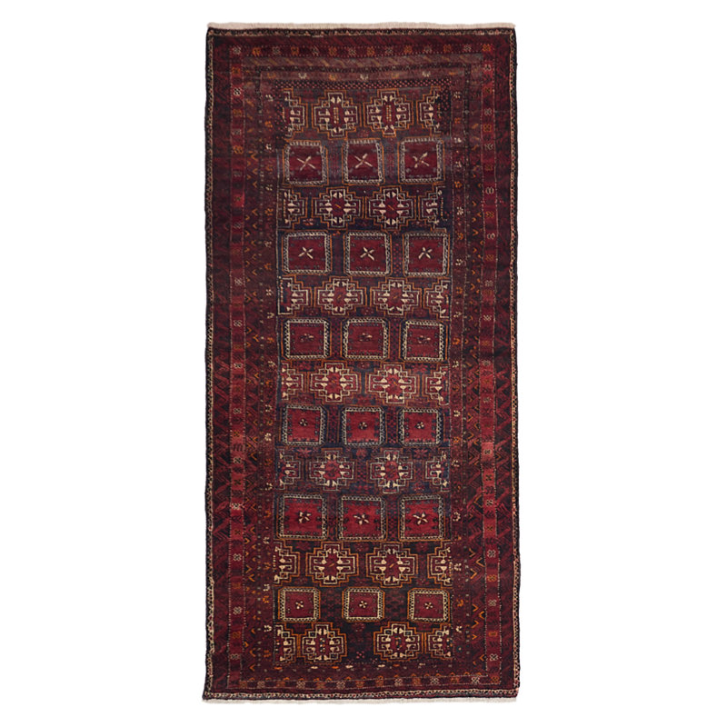 Tapis rouge Baluch 4 pi 0 po x 8 pi 7 po