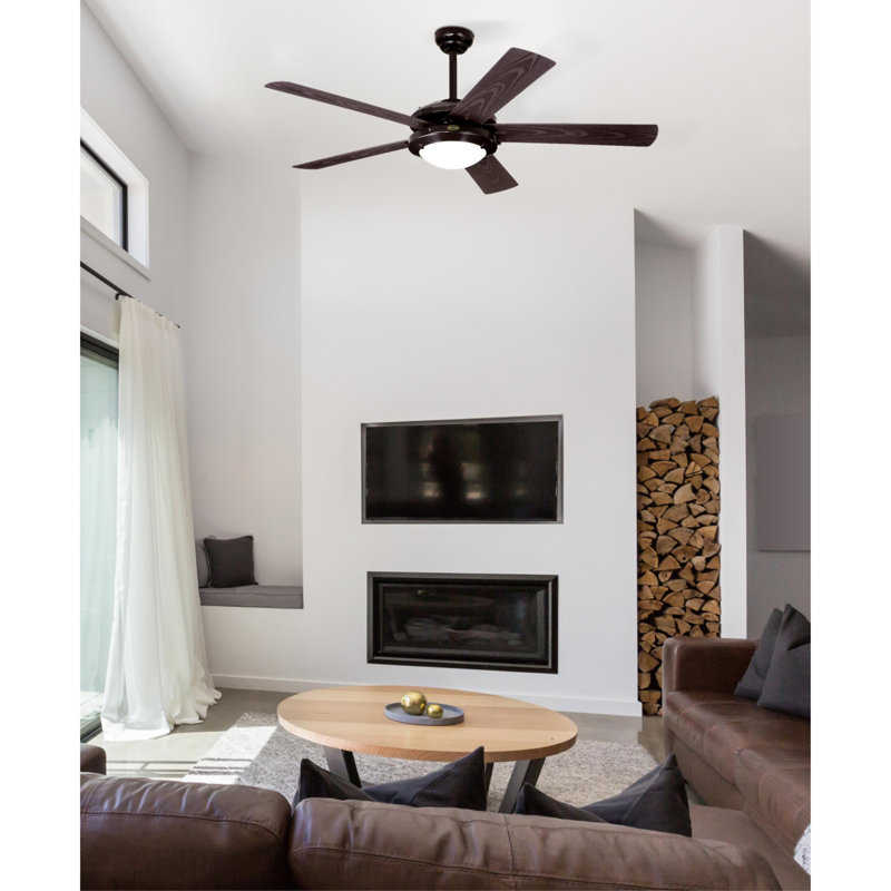 Pointsettia 52'' Ceiling Fan, Espresso/Rich Walnut, Espresso