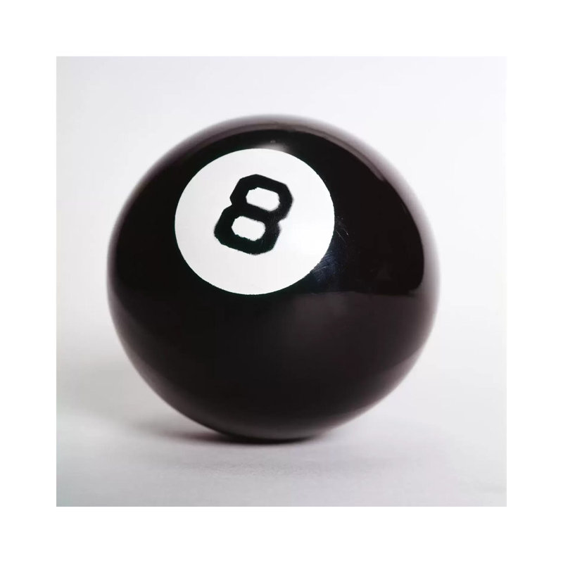 1970s Pool Billiard Ball Eight Ball 1 Piece Wrapped Canvas Wall Art, 45.72 cm H x 45.72 cm W x 3.175 cm D