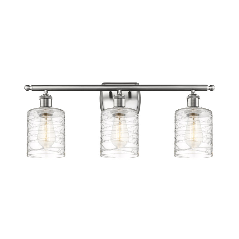 Éclairage de salle de bain à intensité variable à 3 lumières Leilani, Ampoule incandescente rétro de 60 watts