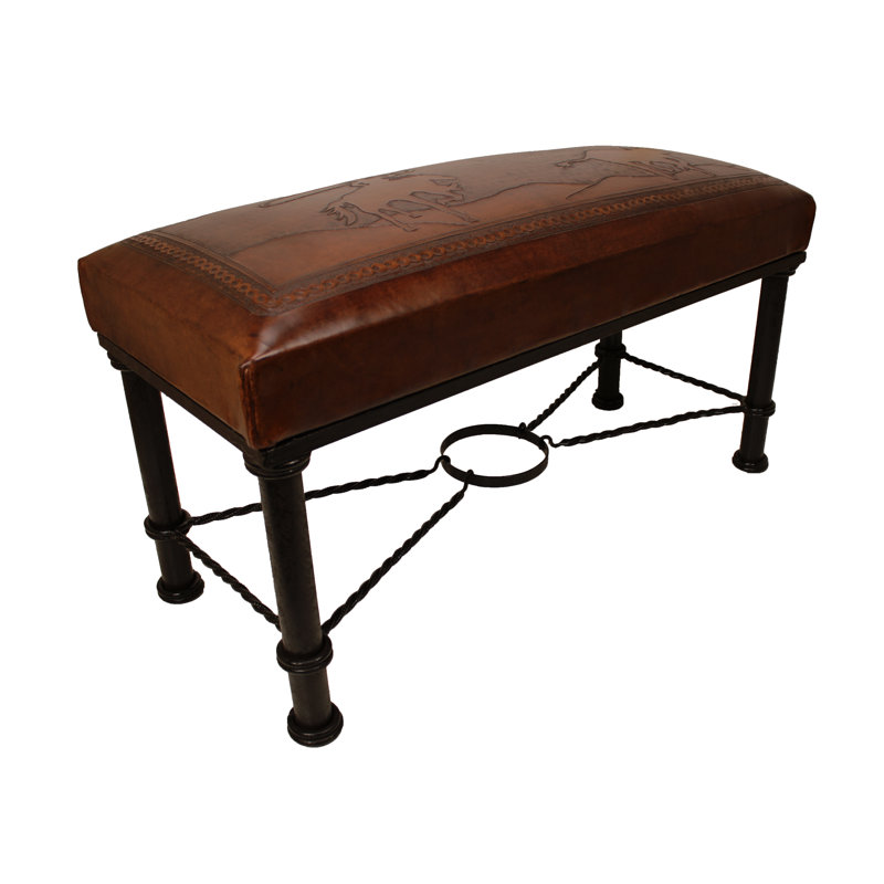 Fernando Iron Bench Calf Roper Red, Antique Brown