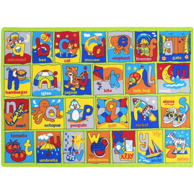 Tapis bleu / orange / rouge Abarca