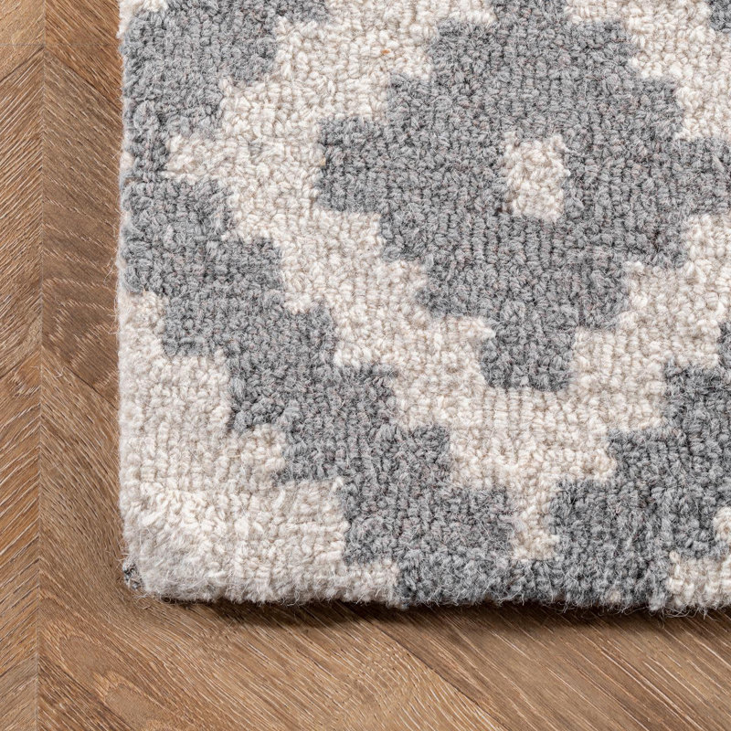 Geometric Wool Hand Woven Area Rug, Rectangle 274 x 366cm