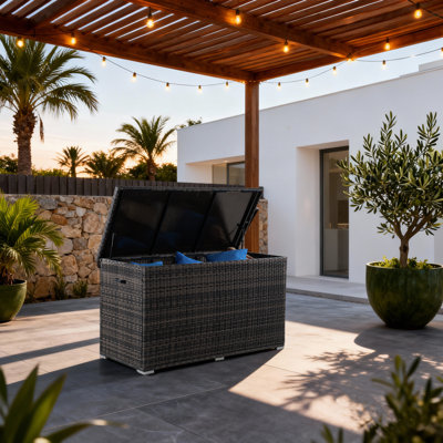 265 Gallons Gallon Water Resistant Wicker Deck Box by Primestok