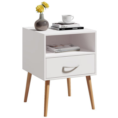 Cascade 106.68cm W Manufactured Wood Bedside Table