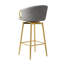 Tabourets hauts pivotants en velours pivotant à 360 ° de style moderne (de 2), gris, sièges confortables, chaises de bar 2 pièces à structure stable, fonction, rembourrage épais beige, pour une utilisation quotidienne, usages variés appropriés-1246835143