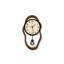 Horloge murale brune-129417711