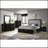 Black Wood Queen LED Panel Bed