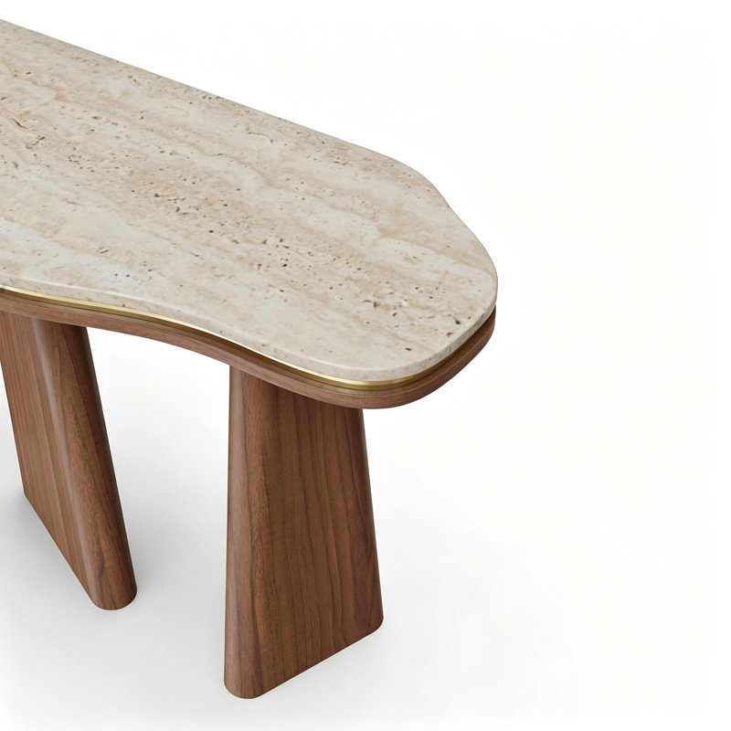 Table d'entrée Wabi-Sabi, H 33,5 po x l 47,2 po x P 17,7 po