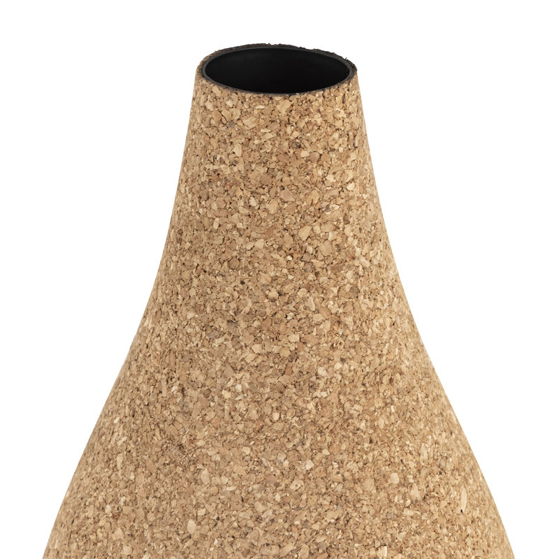 Petit vase à fleurs en liège, H 14,25 po x l 6,25 po x P 6,25 po