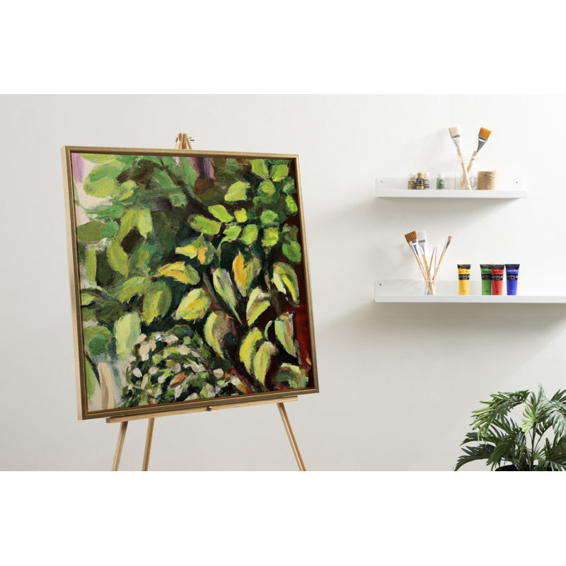 " Blank " Painting Print, Bright Gold Framed