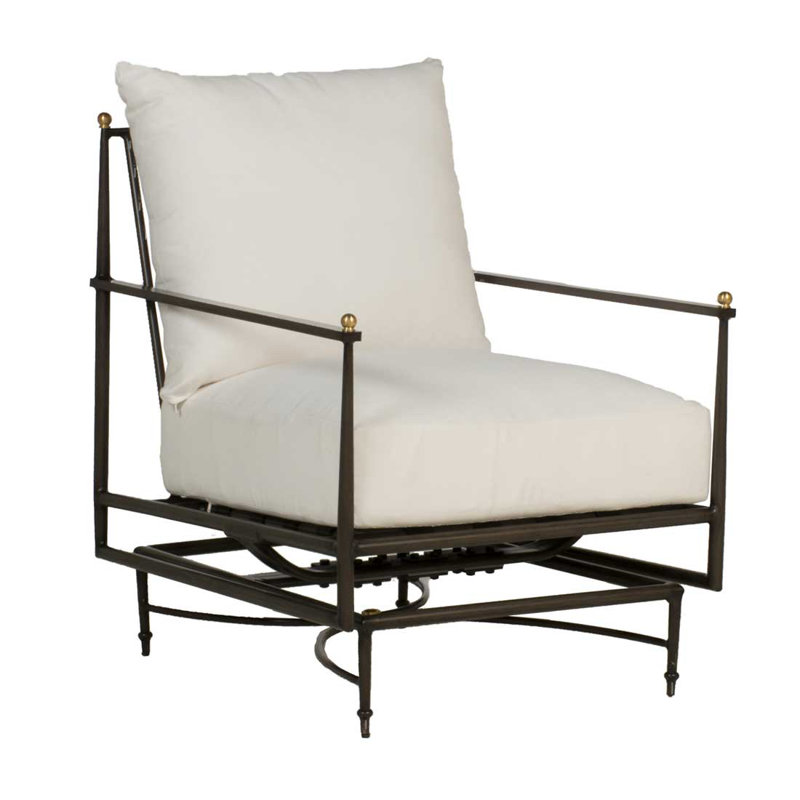 Roma Aluminum Spring Lounge, Natural White, No Welt, Standard Plus
