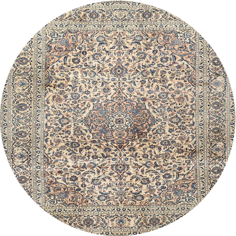 Tapis traditionnel 100% lavable à la machine 4446, Rond 5 pi