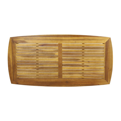Table de salle à manger d'extérieur avec structure en bois d'acacia, teck