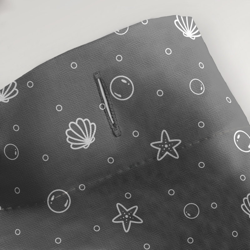 Rideau de douche Seashell, Noir