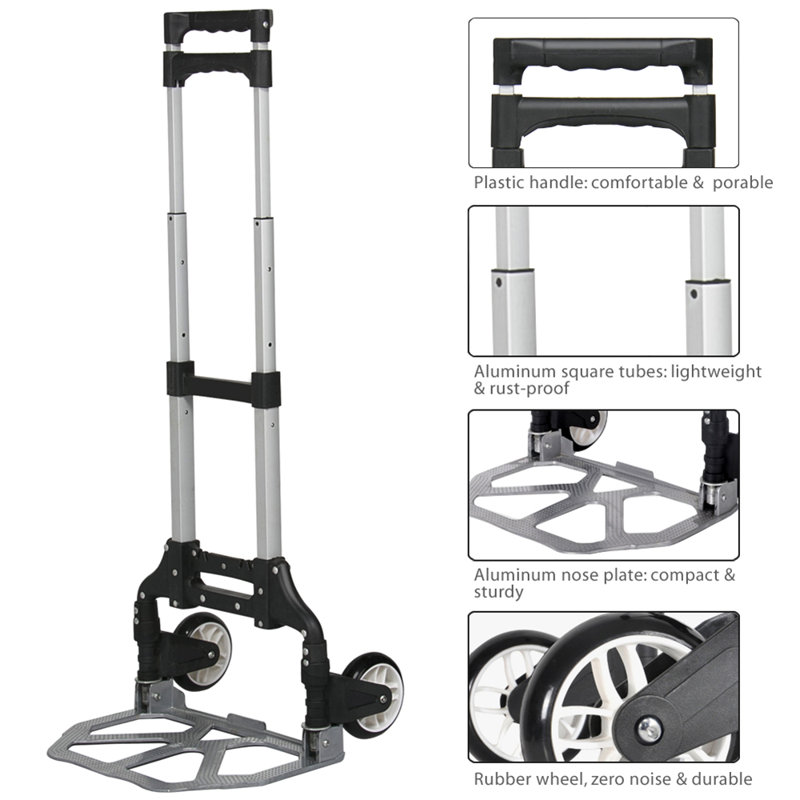 39.4cm H x 15.6cm W x 39.5cm D 3kg Hand Truck Trolley