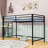 Twin Metal Loft Bed With Ladder And Guardrails