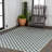 Aimee Traditional Cottage Checkerboard Turquoise/Cream Indoor/Outdoor Rug-1057610737