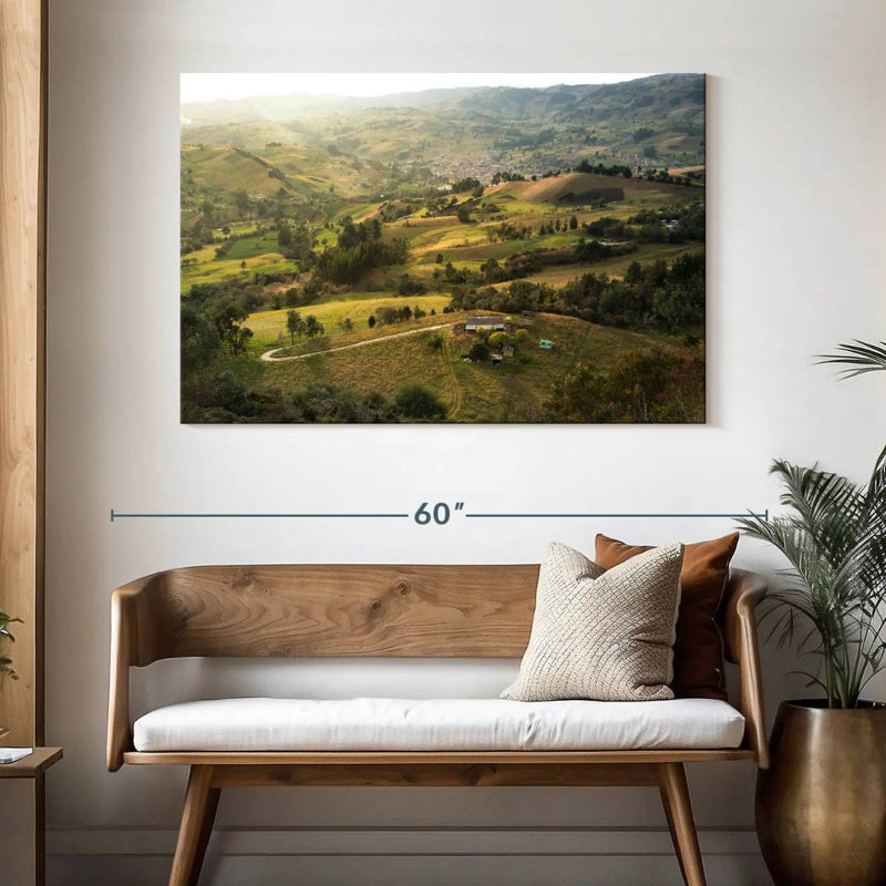 Alvord Colombia Valley Green Fields, 32'' H x 48'' W