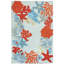 Tapis touffeté à la main en polyester bleu / orange / beige-263287387