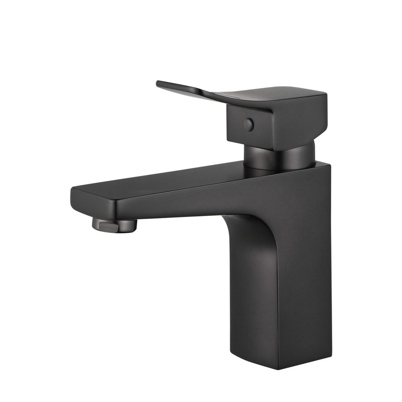 Bathroom Faucet with Drain Assembly, Oil Rubber Black
