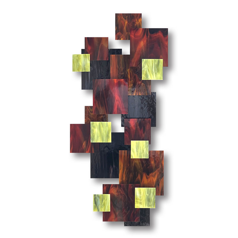 Sapphire TTS Glass And Metal Wall Sculpture, Multi