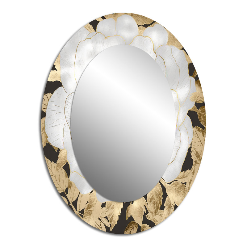 Miroir mural ovale exquis, 40 po x 30 po
