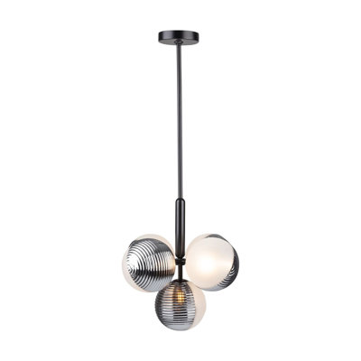 Luminaire suspendu 5 lumières Risto - noir