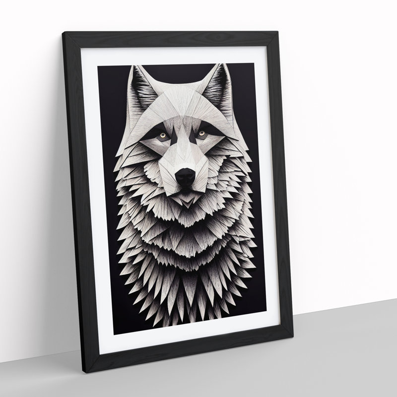 Royal Wolf - Framed Print, Black, 46cm H x 34cm W