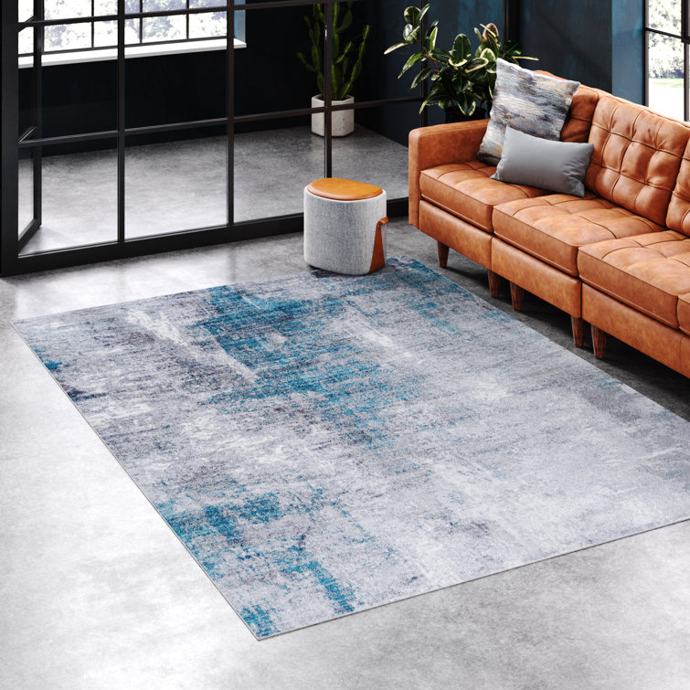 Tapis turquoise / gris Cornwell